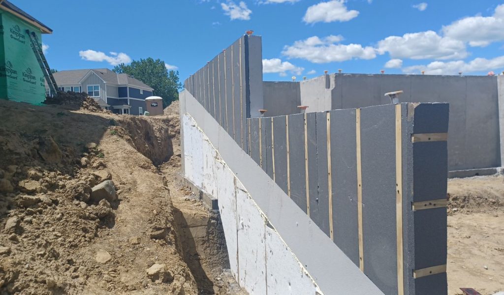 A new build foundation waterproofing